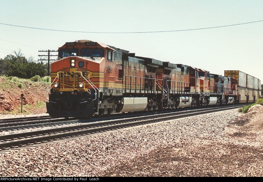 Stack train rolls west